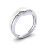 Ladies Platinum Patterned Bespoke Shaped To Fit Wedding Ring
