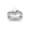 18ct White gold And Diamond ladies Shaped To Fit Bespoke Wedding Ring
