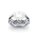 Ladies Flower Design Bespoke Shaped To Fit Ladies Diamond Wedding Ring