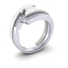 Ladies 9ct White Gold Bespoke Shaped To Fit Ladies Diamond Wedding Ring