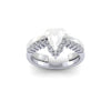 Ladies 9ct White gold Wishbone Shaped To Fit Bespoke Diamond Wedding Ring