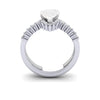 Ladies Platinum Wishbone Style Bespoke Shaped To Fit Diamond Wedding Ring