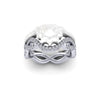 Platinum Ladies Bespoke Design Shaped To Fit 0.22ct Diamond Wedding Ring
