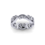 Ladies 9ct White gold Bespoke Designer Wedding Ring