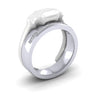 Platinum And princess Cut Diamond Bespoke Shaped To Fit Ladies Wedding Ring