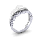 9ct White Gold 0.04ct Shaped to Fit Ladies Diamond Wedding Ring