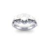 Ladies Platinum And Diamond Shaped To Fit Wedding Ring