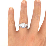 Ladies 18ct White Gold Bespoke Shaped To Fit Wedding Ring