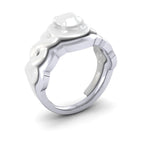 Ladies Platinum Bespoke Shaped To Fit Wedding Ring