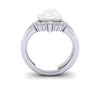 Platinum And Diamond Ladies Bespoke Shaped To Fit 0.20ct Diamond Wedding Ring