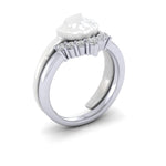 18ct White Gold Ladies Shaped To Fit Bespoke Diamond Wedding Ring