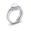 9ct White Gold And 0.20ct Ladies Bespoke Shaped To Fit Diamond Wedding Ring