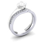 Ladies Platinum And Diamond Shaped To Fit Bespoke Wedding Ring