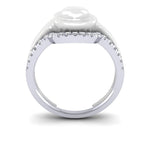 Platinum And Diamond Ladies Bespoke Shaped To Fit Wedding Ring