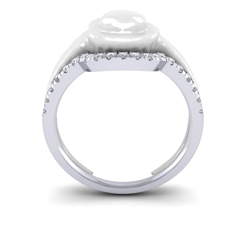Platinum And Diamond Ladies Bespoke Shaped To Fit Wedding Ring