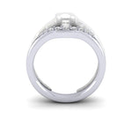 Shaped To Fit Platinum And Diamond Bespoke Ladies Wedding Ring