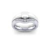 18ct White Gold And Diamond Shaped To Fit Bespoke Wedding Ring