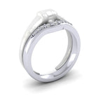 Shaped To Fit Platinum And Diamond Bespoke Ladies Wedding Ring