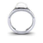 Ladies Platinum And Diamond Bespoke Shaped To Fit Wedding Ring