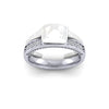 9ct White Gold Ladies Bespoke Shaped To Fit Diamond Wedding Ring