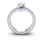 Ladies 9ct White Gold bespoke Shaped To Fit Wedding Ring