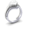 Ladies 9ct White Gold Wishbone Style Bespoke Shaped To Fit Wedding Ring