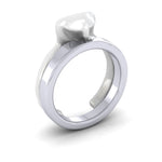 Ladies 9ct White Gold Bespoke Shaped To Fit Wedding Ring