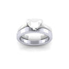 Ladies 9ct White Gold Bespoke Shaped To Fit Wedding Ring
