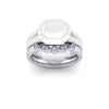 Ladies 18ct White Gold And 0.05ct Diamond Bespoke Shaped To Fit Wedding Ring