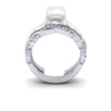 Bespoke Shaped To Fit Platinum And Diamond Ladies Wedding Ring