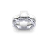 9ct White Gold And Diamond bespoke Shaped To Fit Ladies Wedding ring
