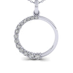 Ladies 0.95ct bespoke Design Circular Diamond Necklace