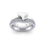 Ladies 18ctWhite Gold And Diamond Shaped To Fit Bespoke Ladies Wedding Ring