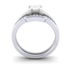 Platinum And 0.14ct Diamond Shaped To Fit Ladies Bespoke Wedding Ring