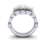 0.54ct Bespoke Marquise And Brilliant Cut Shaped To Fit Platinum Wedding Ring