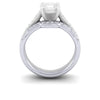 Ladies Bespoke Platinum And 0.14ct Diamond Shaped To Fit Wedding Ring