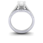 9ct White Gold And Diamond Shaped To Fit Ladies Bespoke Wedding Ring