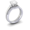 Ladies Bespoke Platinum And 0.14ct Diamond Shaped To Fit Wedding Ring