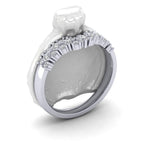Ladies Platinum And 0.44ct Diamond Bespoke Shaped To Fit Wedding Ring