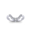 9ct White Gold Pear and Brilliant Cut Shaped to Fit Diamond Wedding Ring
