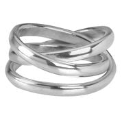 Ladies Silver Tianguis Jackson Entwined Ring R0617