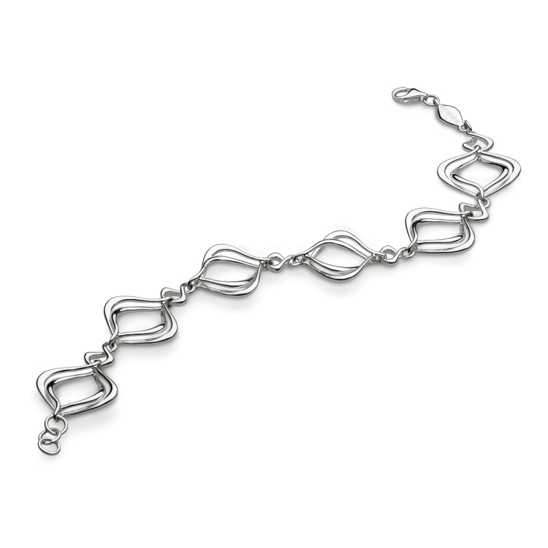 Ladies Silver Kit Heath Three Dimensional Entwine Alicia Bracelet 7.5inches In Length