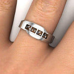 Gents Sterling Silver Ashes Memorial Ring