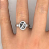 Sterling Silver Ladies Ashes Memorial Ring
