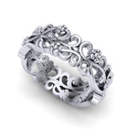 18ct White Made To Measure Bespoke Design Ladies 6mm Wide Wedding Ring