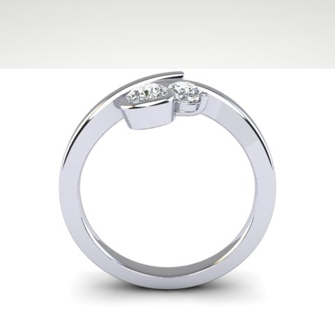 Ladies 0.26ct 9ct White Gold Bespoke design Ladies Dress Ring