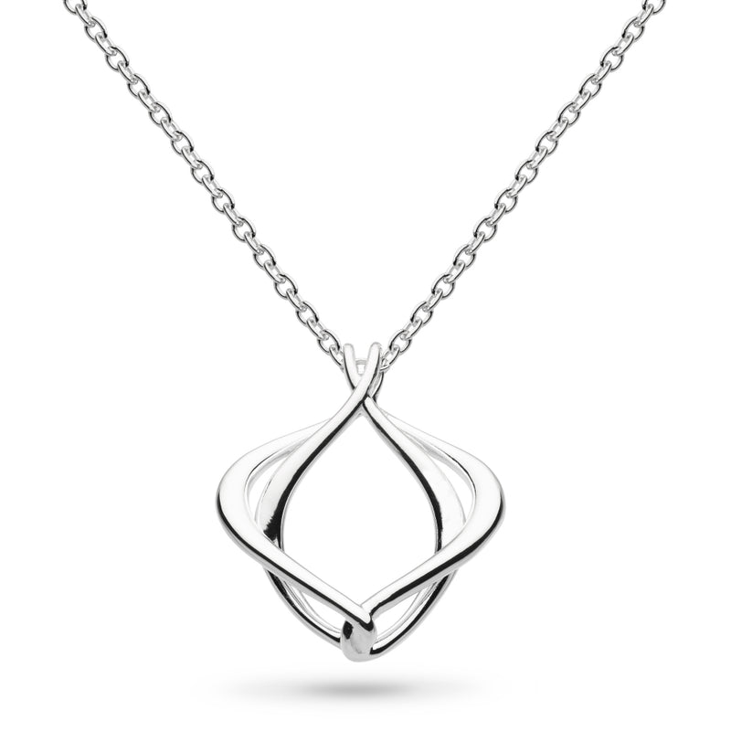 Ladies Silver Kit Heath Entwine Alicia Small Necklace With 18inch Chain