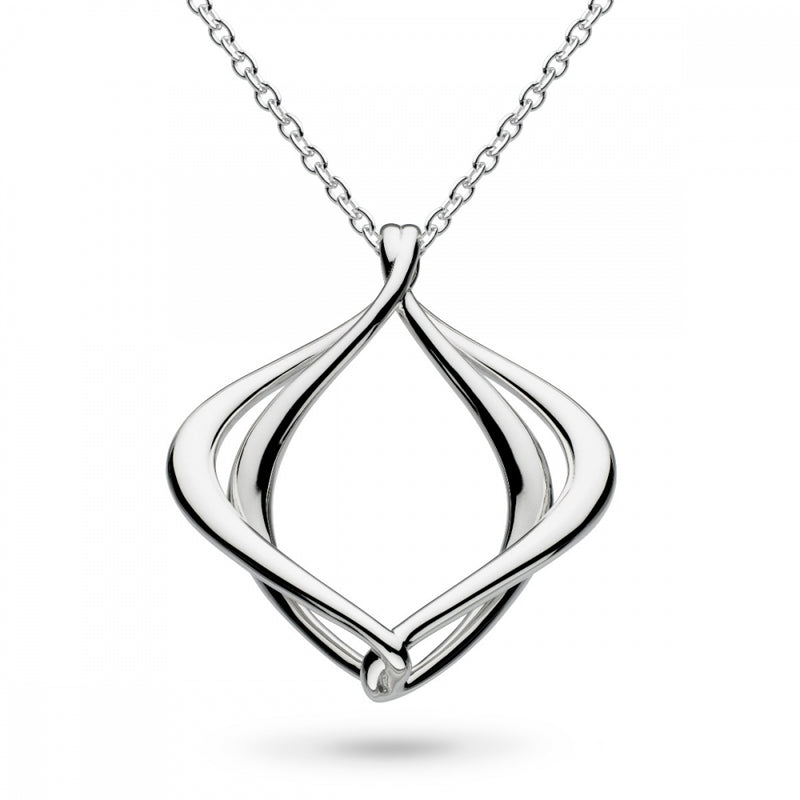 Ladies Silver Kit Heath Three Dimensional Entwine Alicia Necklace And 18inch Chain