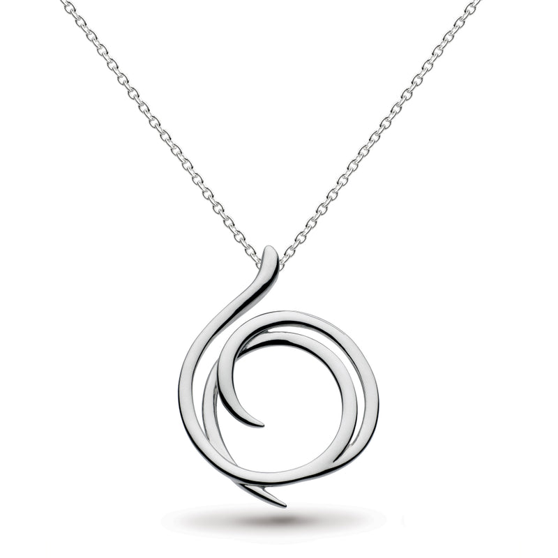 Ladies Silver Kit Heath Entwine Helix Wrap Necklace With 16 -18inch Chain