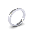 9ct White Gold Ladies Plain Shaped To Fit Wedding Ring